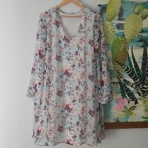 Flowy Pink Blush Maternity Dress